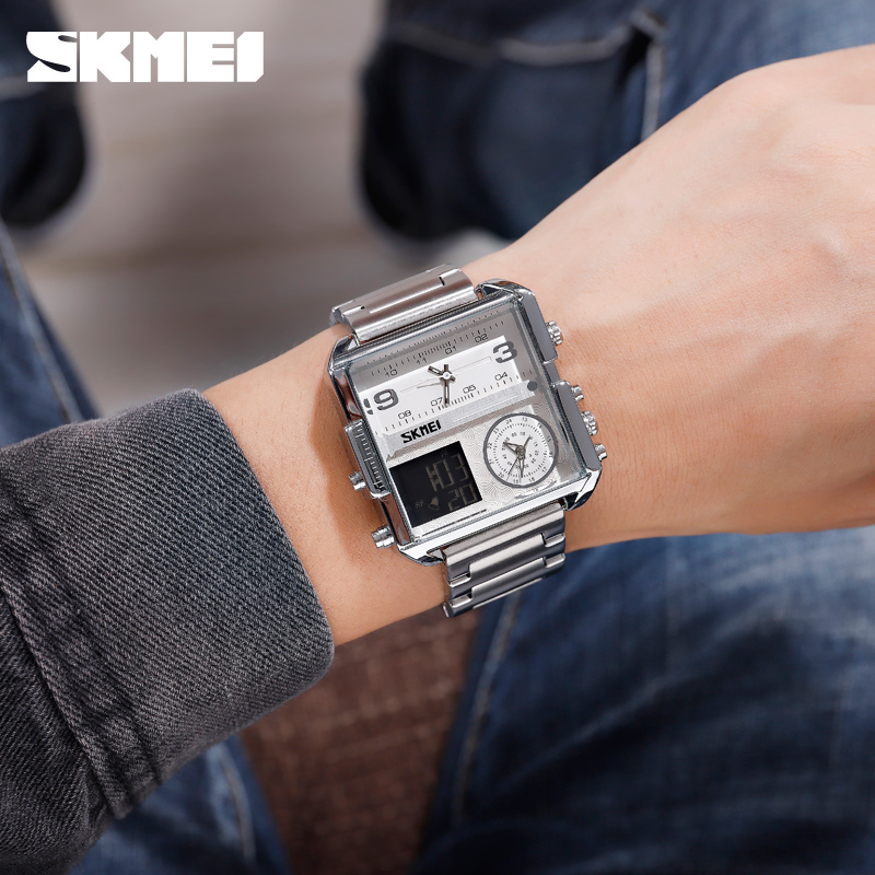 SKMEI 1584 Men's Watch SilverWhite thumbnail 5