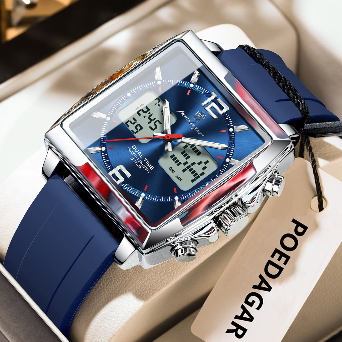 Poedagar E109 Men's watch Blue