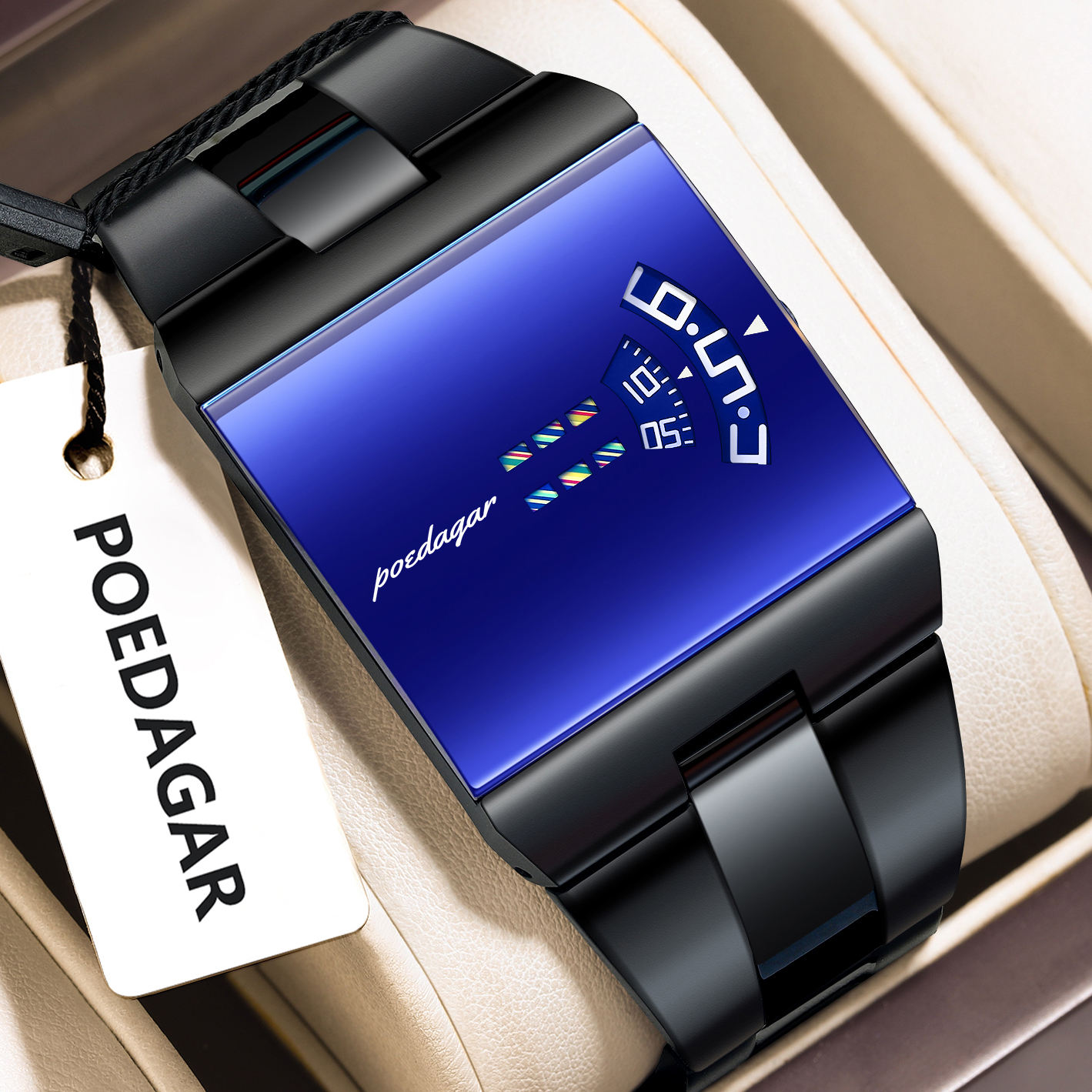 Poedagar 857 Men's watch BlackBlue