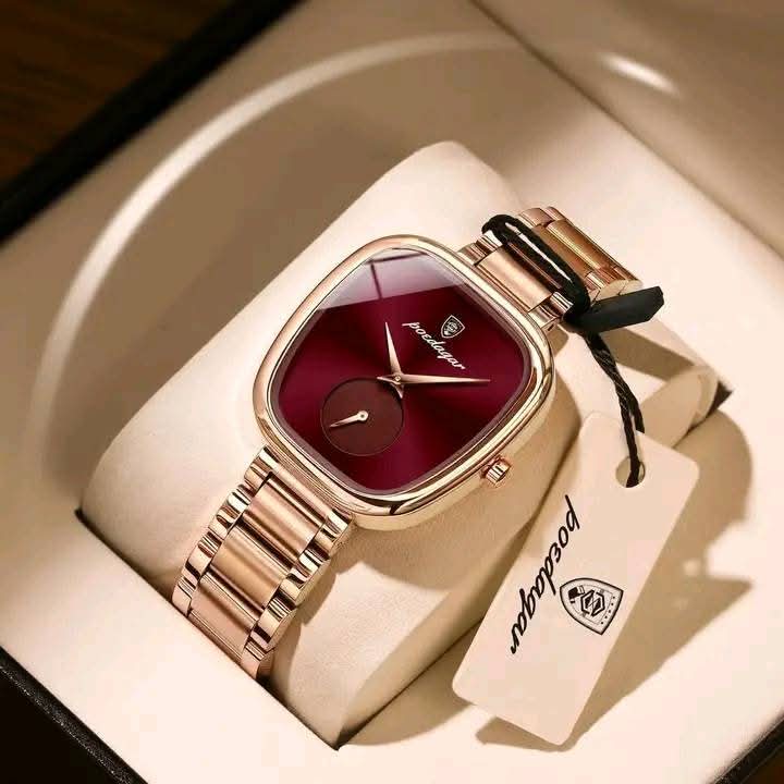 Poedagar ladies watch square red