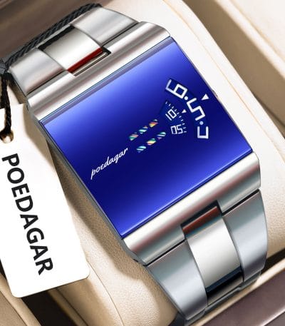 Poedagar 857 Men's watch SilverBlue