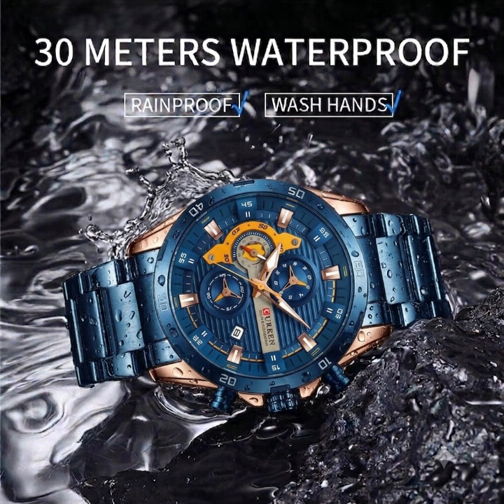 CURREN 8402 Men's Watch Blue thumbnail 2