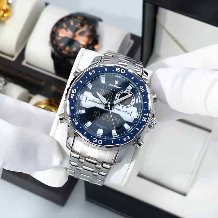 Poedagar E122 Men's watch  SilverBlue thumbnail 2