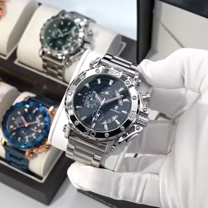 Poedagar 892 Business Style Men's Watch SilverBlue thumbnail 4